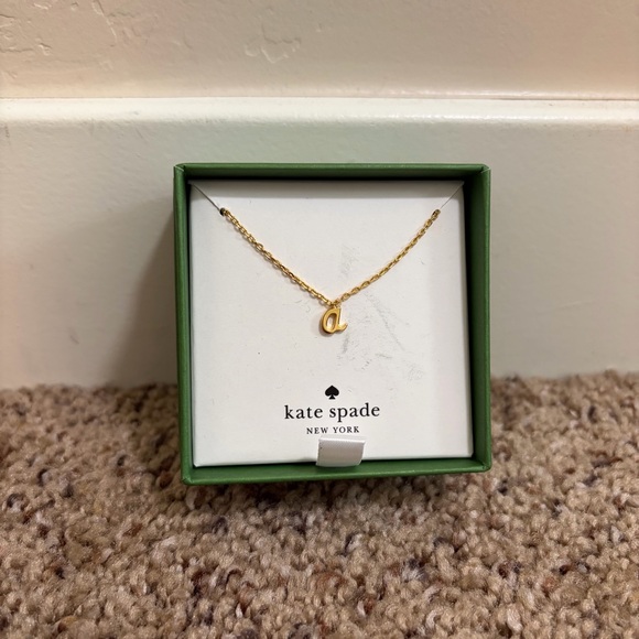 kate spade Jewelry - Kate Spade Necklace One in a Million "a" Initial Pendant Gold Plated NWT NIB